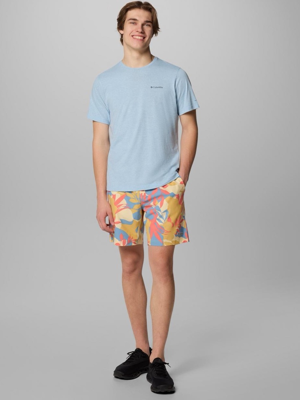 NWOT Men’s Columbia Summertide Stretch Printed Shorts Alpenglow Size Large - Picture 4 of 8